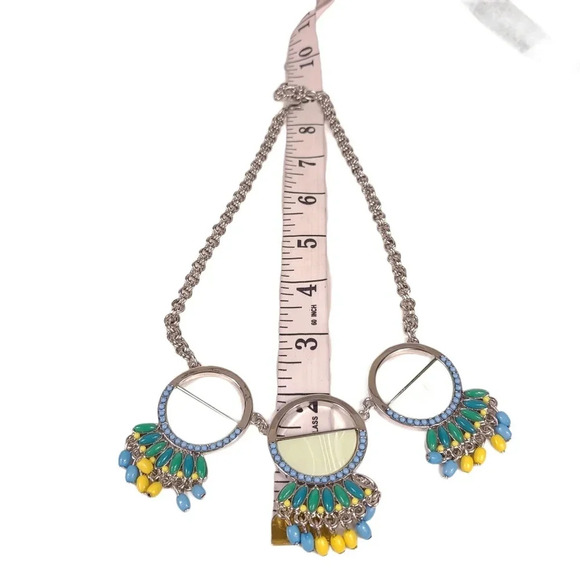 Talbots Necklace Statement Blue Yellow & Bracelet - Picture 9 of 12